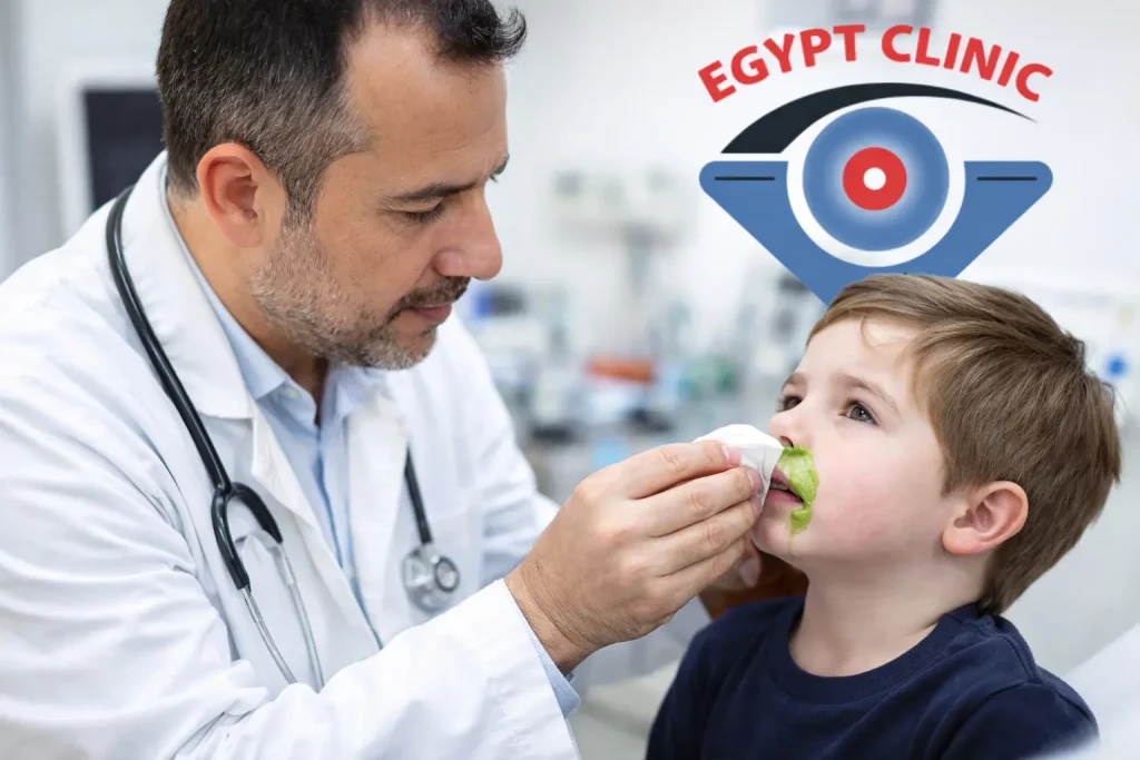 علاج المخاط الأخضر من الأنف للاطفال