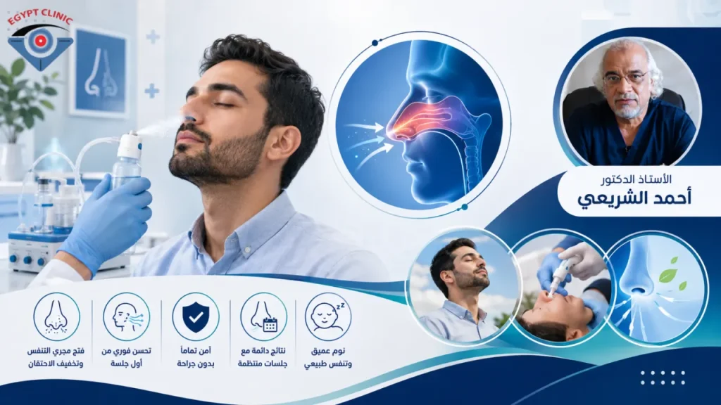 علاج انسداد الأنف المزمن بدون جراحة