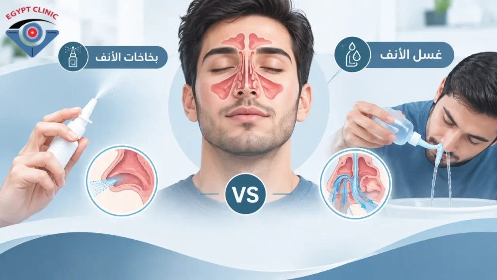 تقنية غسل الأنف vs بخاخات الأنف ما الفرق؟